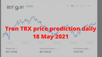 Tron TRX price prediction daily 18 May 2021